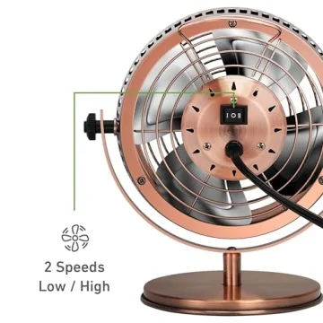 Stylish HOLMES 6" Table Fan - Quiet & Efficient Cooling