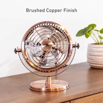 Stylish HOLMES 6" Table Fan - Quiet & Efficient Cooling