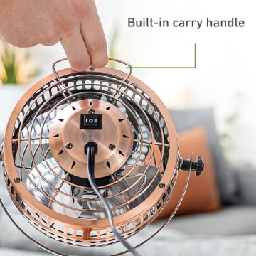 Stylish HOLMES 6" Table Fan - Quiet & Efficient Cooling