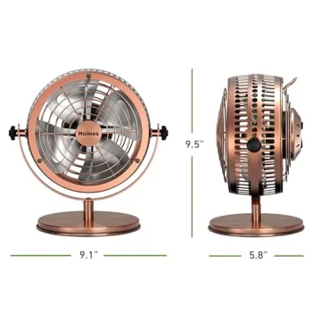 Stylish HOLMES 6" Table Fan - Quiet & Efficient Cooling