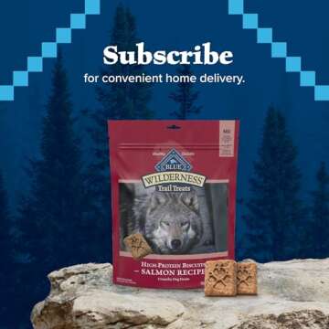 Blue Buffalo Wilderness Trail Treats Crunchy Dog Biscuits, Grain-Free and High-Protein Dog Treats Made with Natural Ingredients, Salmon Recipe 24-oz Bag