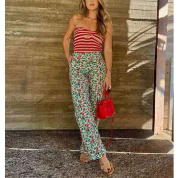 Stylish MISSACTIVER Striped Knit Bandeau Top for Women