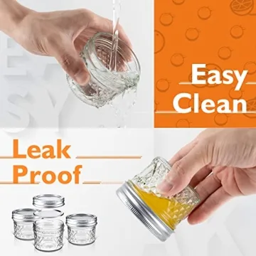 Asika 4 oz Mini Glass Jars for Food Storage and Gifting