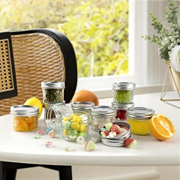 Asika 4 oz Mini Glass Jars for Food Storage and Gifting
