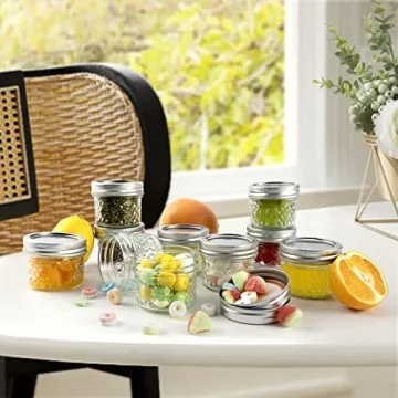 Asika 4 oz Mini Glass Jars for Food Storage and Gifting