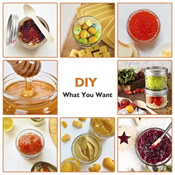 Asika 4 oz Mini Glass Jars for Food Storage and Gifting