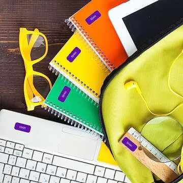 Personalized Name Labels (100 Labels) (0.9" × 0.4") Small Custom Name Stickers - Waterproof Name Labels for Kids, Toddlers and Parents