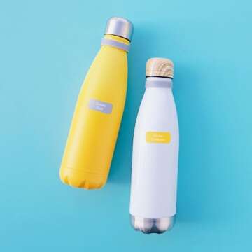 Personalized Name Labels (100 Labels) (0.9" × 0.4") Small Custom Name Stickers - Waterproof Name Labels for Kids, Toddlers and Parents