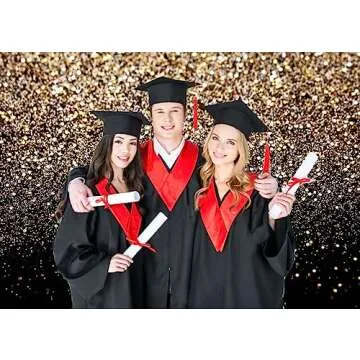 CHAIYA 7x5ft Gold Glitter Paint Backdrop for Photography Astract Golden Bokeh Starry Sky Wedding Adu...