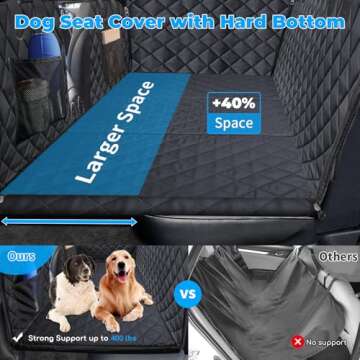 URPOWER XL Dog Back Seat Extender for Crew Cab Truck, Hard Bottom Dog Car Seat Cover Waterproof Dog ...