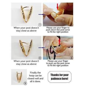 LILIE&WHITE Gold Shell Stud Earrings for Women Ocean Earrings Beach Earrings Hypoallergenic Earrings...