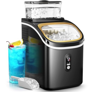 Kismile Ice Maker Countertop, Portable Ice Cube Maker Machine with 1.5L Detachable Water Tank, 33Lbs...