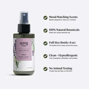 Lavender + Vanilla Body & Linen Mist 100% Natural