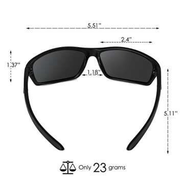 Polarized Sports Sunglasses for Men and Women - UV400 Protection and Glare Blocking