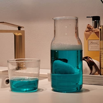 Elegant ZILJJ Bedside Water Carafe and Glass Set 500ml