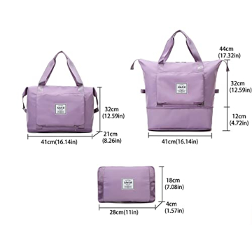 NWLR Large Capacity Foldable Travel Duffel Bag Blue