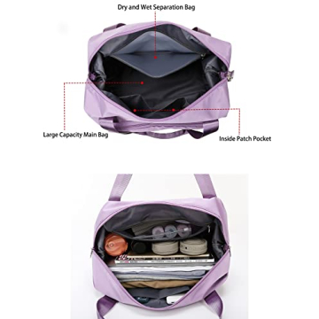 NWLR Large Capacity Foldable Travel Duffel Bag Blue