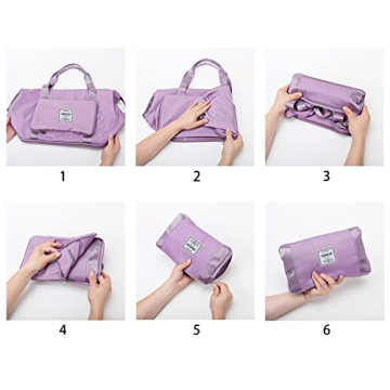 NWLR Large Capacity Foldable Travel Duffel Bag Blue