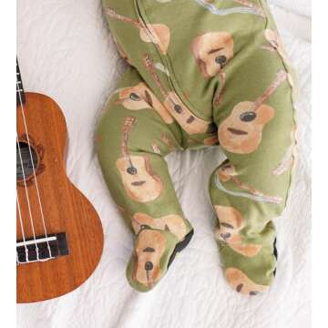 Burt's Bees Baby Boys Organic Cotton Footed Pajamas