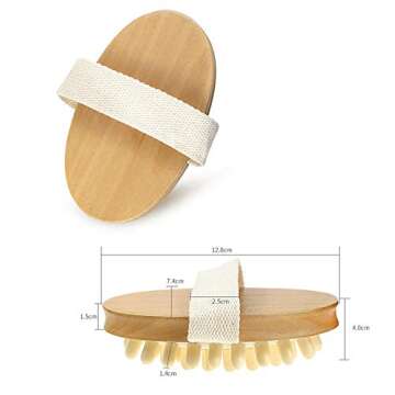 Natural Wooden Massage Body Brush for Cellulite Relief