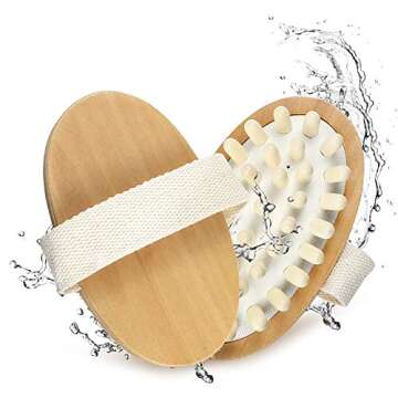 Natural Wooden Massage Body Brush for Cellulite Relief