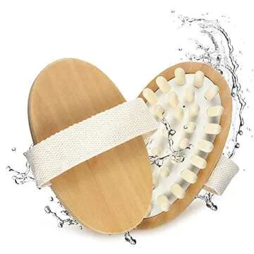 Natural Wooden Massage Body Brush for Cellulite Relief