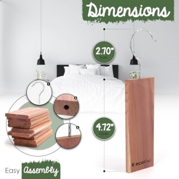 ecoKiwi Cedar Blocks - Natural Scented Closet Freshener