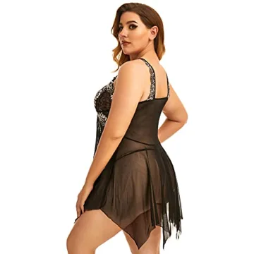 Plus Size Lace Babydoll Chemise Women's Sleepwear XL-6XL