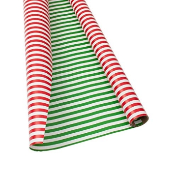 Caspari Club Stripe Reversible Wrapping Paper Rolls