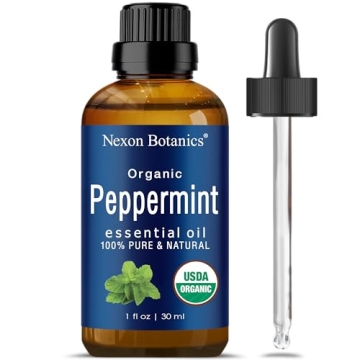 Organic Peppermint Essential Oil 30 ml - 100% Pure Peppermint Oil for Diffuser -Natural, Undiluted M...