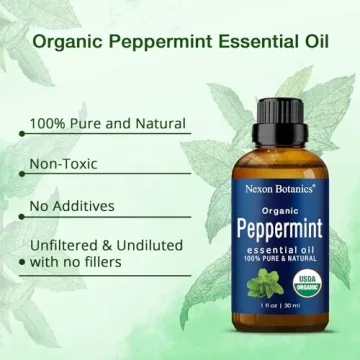 Organic Peppermint Essential Oil Pure Mint Oil for Care