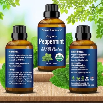 Organic Peppermint Essential Oil Pure Mint Oil for Care