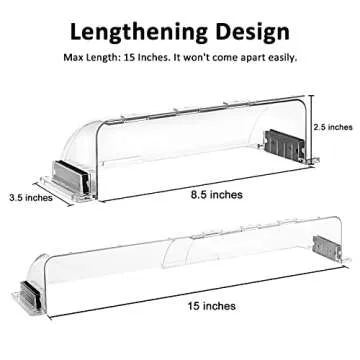 2 Pack Air & Heat Deflector for Vents, Sidewalls and Ceiling Registers, Adjustable from 8.5" to 15"