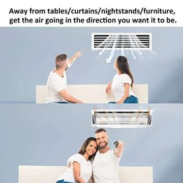 2 Pack Air & Heat Deflector for Vents, Sidewalls and Ceiling Registers, Adjustable from 8.5" to 15"