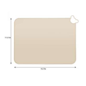 PandaEar 3 Pack Silicone Placemat for Toddlers Kids for Dining Table & Restaurants - Portable Silicone Mat for Baby Eating - Food Grade Non-Slip Baby Table Mat