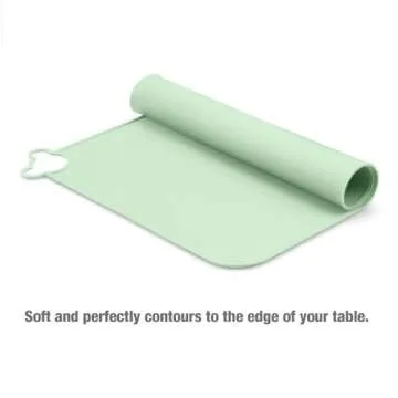 PandaEar 3 Pack Silicone Placemat for Toddlers Kids for Dining Table & Restaurants - Portable Silicone Mat for Baby Eating - Food Grade Non-Slip Baby Table Mat