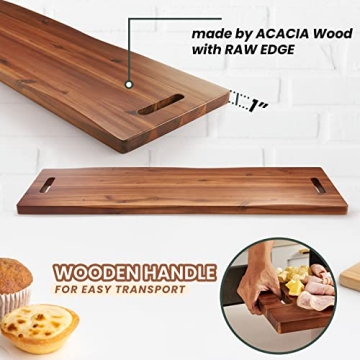 TIDITA 36" Large Acacia Charcuterie Board - Perfect for Hosting