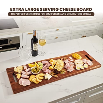 TIDITA 36" Large Acacia Charcuterie Board - Perfect for Hosting