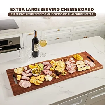 TIDITA 36" Large Acacia Charcuterie Board - Perfect for Hosting