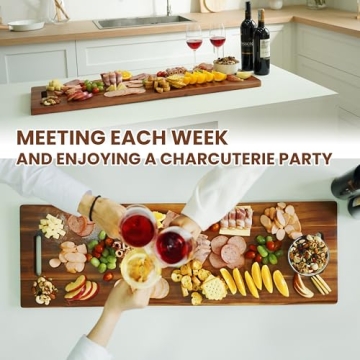 TIDITA 36" Large Acacia Charcuterie Board - Perfect for Hosting