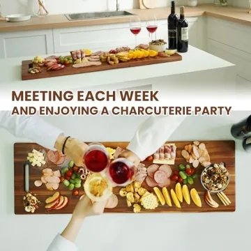 TIDITA 36" Large Acacia Charcuterie Board - Perfect for Hosting