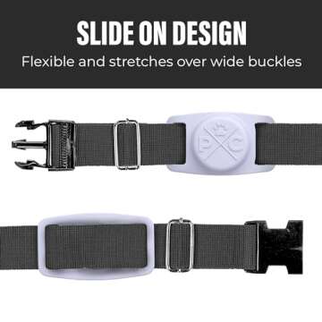 Pup Culture AirTag Holder for Dog Collar - Lavender