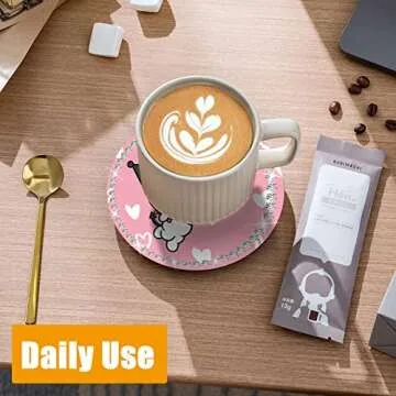 Katartizo 2Pcs Bling Car Cup Coaster, 2.75 Inch Cute Universal Silicone Non-Slip Cup Holders Coaster, Funny Car Decor Car Interior Accessories for Women Men