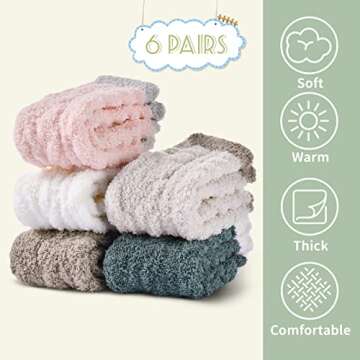 Trifabricy Women's Fuzzy Socks - Cozy, Stylish Winter Wear