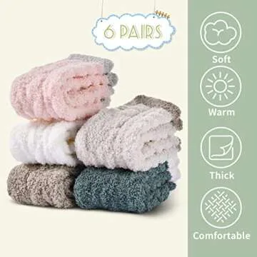 Trifabricy Women's Fuzzy Socks - Cozy, Stylish Winter Wear