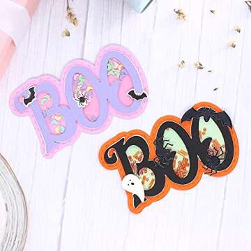 KSCRAFT Halloween Boo Shaker Bag Topper Metal Cutting Dies Stencils for DIY Scrapbooking/Photo Album...