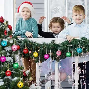 BBTO 24 Pieces Mini Disco Ball Ornaments Disco Ball 70s Party Decor Cake Topper Hanging Reflective Ball Ornament for Party Decor(0.91 Inch,Multicolored)