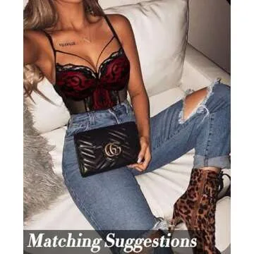 Avidlove Garter Lingerie For Women Sexy Lace Teddy Chemise One Piece Bodysuit (XXL, Red)