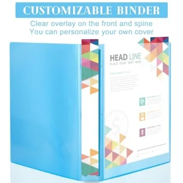 Fulmoon 6 Assorted Color Binders - Flexible and Durable