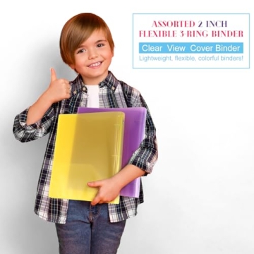 Fulmoon 6 Assorted Color Binders - Flexible and Durable